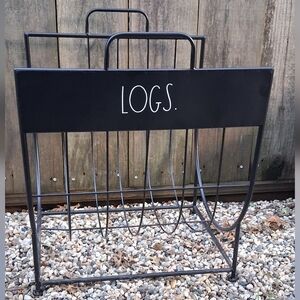 Black Metal Log Holder